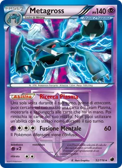 Carta Metagross dell'espansione Glaciazione Plasma, numero 52/116