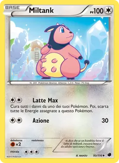 Carta Miltank dell'espansione Glaciazione Plasma, numero 93/116