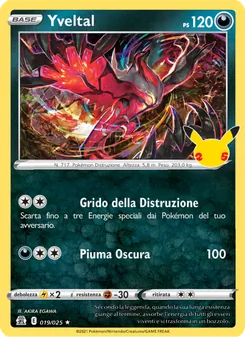 Carta Yveltal dell'espansione Gran Festa, numero 19/25
