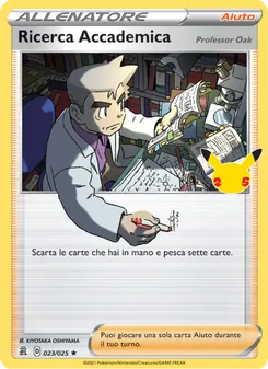 Carta Ricerca Accademica (Professor Oak) dell'espansione Gran Festa, numero 23/25