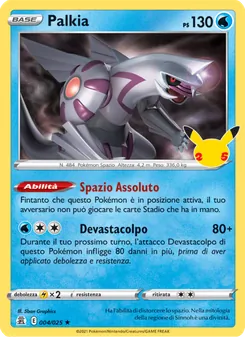 Carta Palkia dell'espansione Gran Festa, numero 4/25