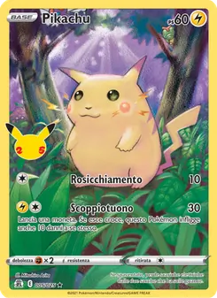 Carta Pikachu dell'espansione Gran Festa, numero 5/25