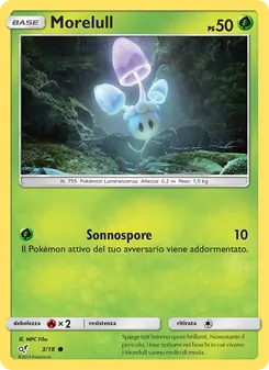 Carta Morelull dell'espansione Detective Pikachu, numero 3/18