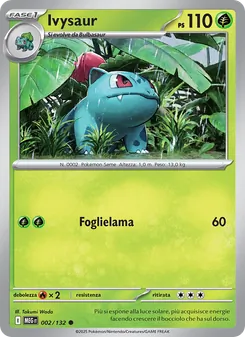 Carta Ivysaur dell'espansione Megaevoluzione, numero 002/132