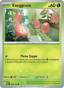 Carta Exeggcute dell'espansione Megaevoluzione, numero 004/132