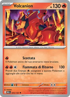Carta Volcanion dell'espansione Megaevoluzione, numero 025/132