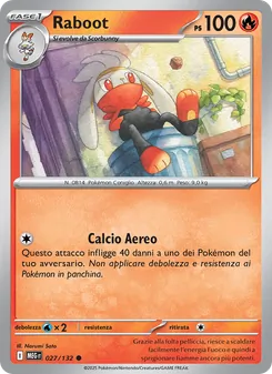 Carta Raboot dell'espansione Megaevoluzione, numero 027/132