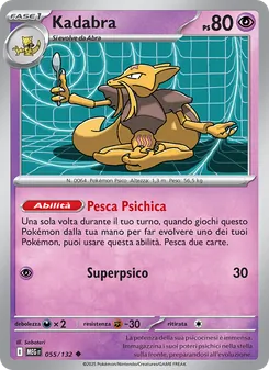 Carta Kadabra dell'espansione Megaevoluzione, numero 055/132