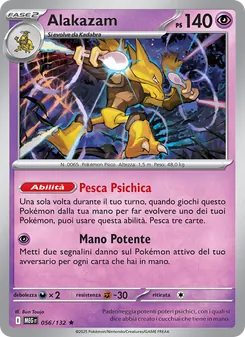 Carta Alakazam dell'espansione Megaevoluzione, numero 056/132