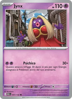 Carta Jynx dell'espansione Megaevoluzione, numero 057/132