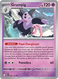 Carta Grumpig dell'espansione Megaevoluzione, numero 063/132