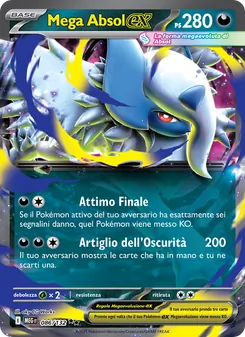 Carta Mega Absol-ex dell'espansione Megaevoluzione, numero 086/132