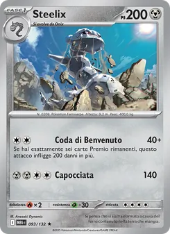 Carta Steelix dell'espansione Megaevoluzione, numero 093/132