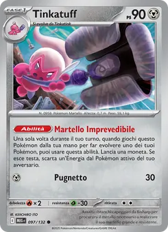 Carta Tinkatuff dell'espansione Megaevoluzione, numero 097/132