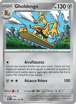 Carta Gholdengo dell'espansione Megaevoluzione, numero 099/132