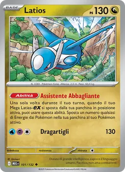 Carta Latios dell'espansione Megaevoluzione, numero 101/132