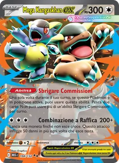 Carta Mega Kangaskhan-ex dell'espansione Megaevoluzione, numero 104/132