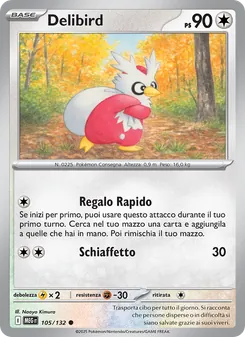 Carta Delibird dell'espansione Megaevoluzione, numero 105/132