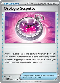 Carta Orologio Sospetto dell'espansione Megaevoluzione, numero 128/132