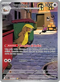 Carta Gumshoos dell'espansione Megaevoluzione, numero 153/132