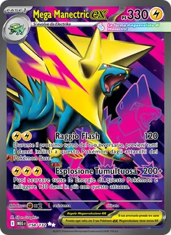 Carta Mega Manectric-ex dell'espansione Megaevoluzione, numero 158/132