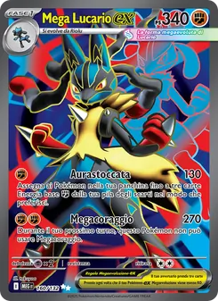 Carta Mega Lucario-ex dell'espansione Megaevoluzione, numero 160/132