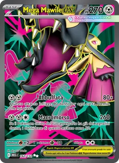 Carta Mega Mawile-ex dell'espansione Megaevoluzione, numero 162/132