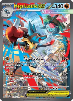 Carta Mega Lucario-ex dell'espansione Megaevoluzione, numero 179/132