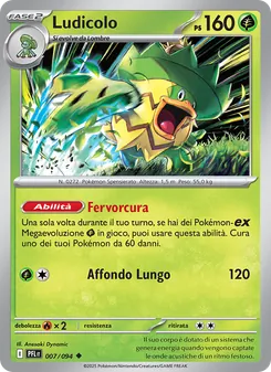 Carta Ludicolo dell'espansione Fiamme Spettrali, numero 007/94