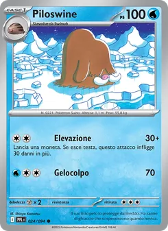 Carta Piloswine dell'espansione Fiamme Spettrali, numero 024/94
