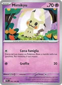 Carta Mimikyu dell'espansione Fiamme Spettrali, numero 042/94
