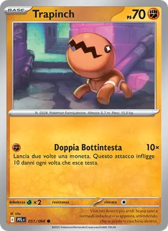 Carta Trapinch dell'espansione Fiamme Spettrali, numero 051/94