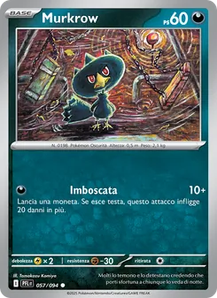 Carta Murkrow dell'espansione Fiamme Spettrali, numero 057/94