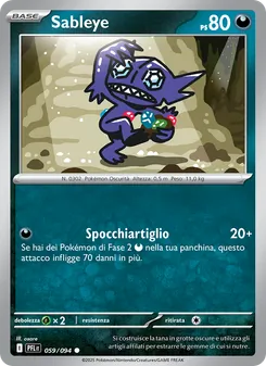 Carta Sableye dell'espansione Fiamme Spettrali, numero 059/94