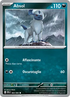 Carta Absol dell'espansione Fiamme Spettrali, numero 063/94