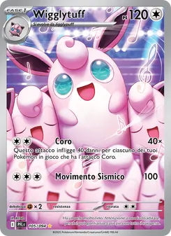 Carta Wigglytuff dell'espansione Fiamme Spettrali, numero 105/94