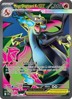 Carta Mega Charizard X-ex dell'espansione Fiamme Spettrali, numero 109/94