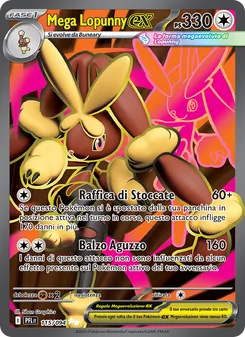 Carta Mega Lopunny-ex dell'espansione Fiamme Spettrali, numero 115/94