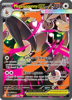 Carta Mega Lopunny-ex dell'espansione Fiamme Spettrali, numero 128/94