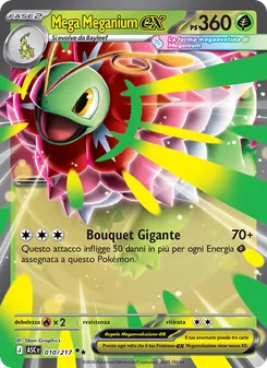 Carta Mega Meganium-ex dell'espansione Ascesa Eroica, numero 010/217