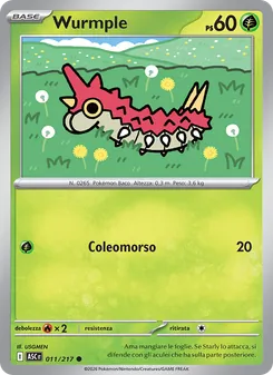 Carta Wurmple dell'espansione Ascesa Eroica, numero 011/217