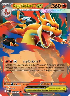 Carta Mega Charizard Y-ex dell'espansione Ascesa Eroica, numero 022/217