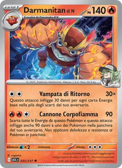 Carta Darmanitan di N dell'espansione Ascesa Eroica, numero 033/217