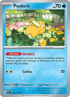 Carta Psyduck dell'espansione Ascesa Eroica, numero 039/217
