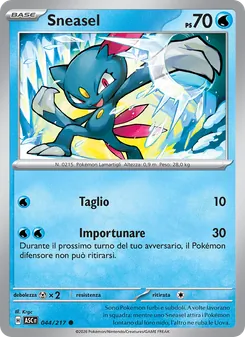 Carta Sneasel dell'espansione Ascesa Eroica, numero 044/217
