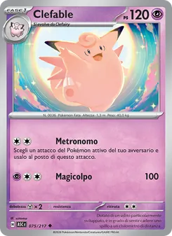 Carta Clefable dell'espansione Ascesa Eroica, numero 075/217