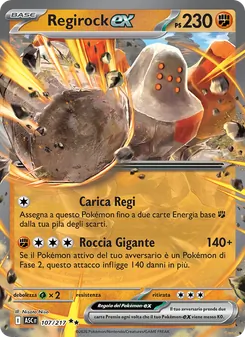 Carta Regirock-ex dell'espansione Ascesa Eroica, numero 107/217