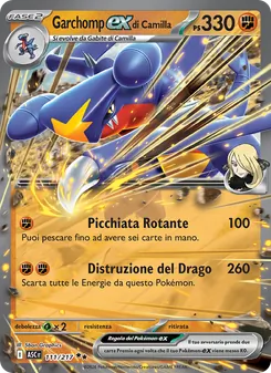 Carta Garchomp-ex di Camilla dell'espansione Ascesa Eroica, numero 111/217