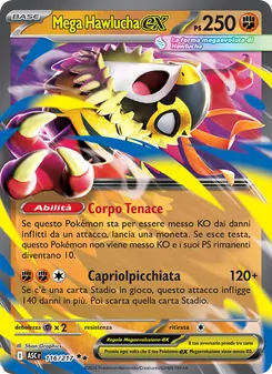 Carta Mega Hawlucha-ex dell'espansione Ascesa Eroica, numero 116/217