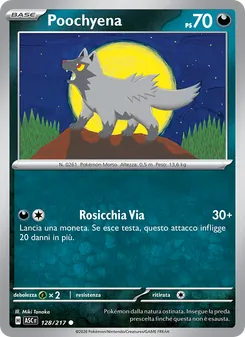Carta Poochyena dell'espansione Ascesa Eroica, numero 128/217